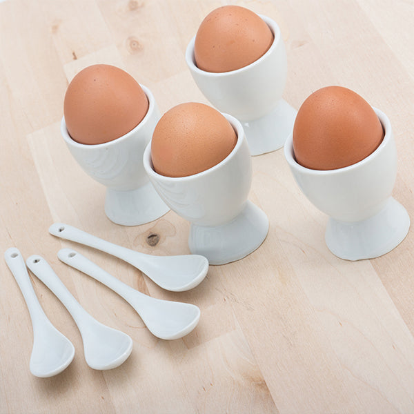 Eggcups with Little Spoons (8 pieces)