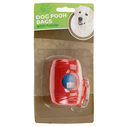 Dog Poop Bag Holder (with 15 Bags)